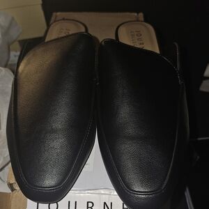 Journee Collection Black Slip-On Mules